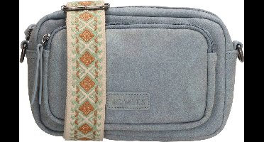 Beagles Malaga Crossbody Schoudertas met Trendy Schouderband - Handig Formaat - Ritsvakken - Lichtblauw