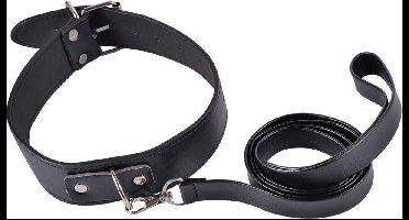 Power Escorts Fetish Power Kinky Collar - BDSM Halsband - Verstelbaar - Zwart - BR94