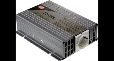 MEAN WELL - DC-AC INVERTER MET ZUIVERE SINUSGOLF  - 200 W - DUITS STOPCONTACT