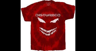Disturbed - Scary Face Heren T-shirt - S - Rood