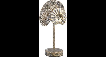 PTMD Daniek Gold iron candle holder Lily Leaf - metalen kaarsenhouder goud kleur lelie blad