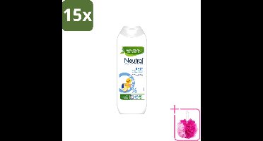15 x Neutral Baby – Bad & Was & Shampoo – Parfumvrij – 250 ml - Bulkverpakking - Babywas - Douchemop - Babyshampoo