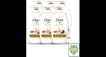 6 x Dove - Handzeep - Pampering Care - Verzachtend - 250 ml - Grootverpakking - Vaatwasstrips - Handzeep - Shea Butter - Handen Verzorgen - Hydraterende Handzeep - Kalmerende Geur