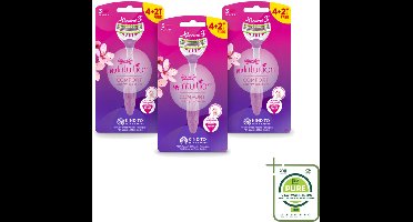 3 x Wilkinson - Wegwerpscheermesjes - Xtreme 3 My Intuition - Comfortabel - 6 mesjes - Grootverpakking - Vaatwasstrips - Wegwerpscheermesjes - Vrouwelijke Scheermesjes - Comfortabele Scheermesjes - Zachte Scheermesjes - Huidverzorging