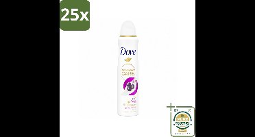 25 x Dove – Deodorant Spray – Acai Berry & Waterlily – 150 ml - Wasstrips - Anti-transpirant Spray - Deodorant Spray - Acai Berry - Waterlily Geur - Zweetvermindering