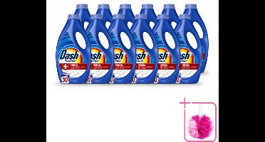 12 x Dash – Wasmiddel – Platinum – 1350 ml - Bulkverpakking - Vlekverwijdering - Douchemop - Wasmiddel