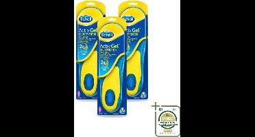 3 x Scholl - Inlegzolen - ActivGel - Maat 35.5 - 40.5 - 1 Paar Inlegzolen - Wasstrips - Inlegzolen Voeten - Voetcomfort - Schokdemping - Voetondersteuning - Activgel Inlegzolen