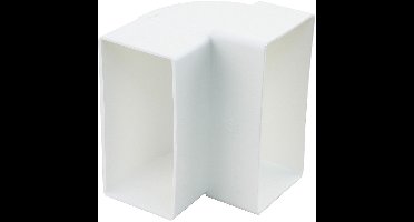 Starx Bocht Verticaal 110 x 54 mm - Hoekstuk van 90 Graden voor Rechthoekig Ventilatiekanaal - Gemaakt van Kunststof - Vierkante Vorm - Doorlaat van 59,40 cm² - Geschikt tot Maximaal 60°C - Kleur Wit