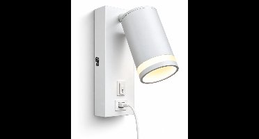 Wandlamp Binnen - Wandlamp voor Binnen - Industrieel en Vintage - Slaapkamer Bedlampje - Wit