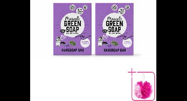 2 x Marcel's Green Soap - Handzeep Bar - Lavendel & Rozemarijn - Zachte verzorging - 90 gr - Bulkverpakking - Handzeep bar - Douchemop - Natuurlijke handzeep