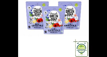 3 x Marcel's Green Soap - Wascapsules - Wilde Bloemen - Gemak in één dosis - 21 Capsules - Grootverpakking - Vaatwasstrips - Wascapsules - Wasgoed Reinigen - Natuurlijke Geur - Vegan Zeep - Milieuvriendelijk Wassen