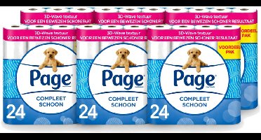 6 x Page - Compleet Schoon - Toiletpapier - 2-Laags - Comfortabel & Zacht - 24 Rollen - Voordeelverpakking - 6 stuks