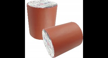 Dakgootband Butyl 150mm 10m - Zilver/Baksteen Rood