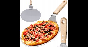 RVS Pizzaschep met Houten Handvat - 30.5 cm