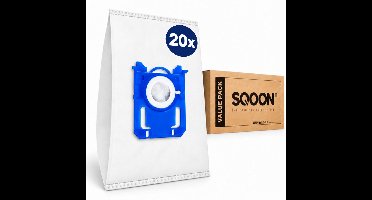 SQOON® Stofzuigerzakken - 20 Stuks + Filter - Geschikt voor Philips, S-Bag, AEG, Electrolux, Tornado & Zanussi - PH99, FC8021/03, FC8021/05 - o.a. AEG VX4, VX6, VX8