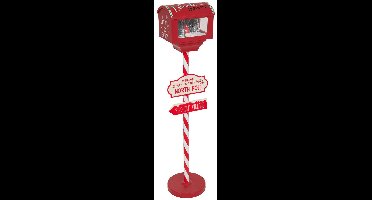 Kerststraatlamp met 6 LED's, hoogte 120 cm, op batterijen