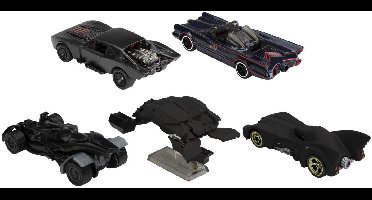 Hot Wheels Premium Batman - Speelset met 5 Speelgoed Auto's