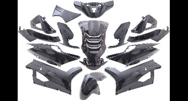 Plaatset Peugeot Speedfight 4 14 delig zwart metallic