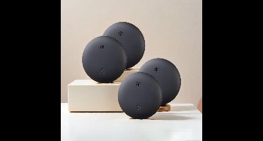 GELLDG Slimme tracker - Geschikt voor Google Zoek mijn - kan worden gebruikt om sleutels, bagage, koffers, portemonnees, enz. terug te vinden - 4-pack - Zwart
