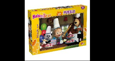 Lisciani - Masha - puzzel Plus - samen bakken - 24 stukjes