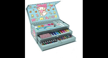My Melody (van Hello Kitty) Artistiek Tekenset in Koffertje – Complete Schrijf- & Knutselset voor Kinderen - Kleurkoffer