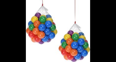 Kunststof ballenbak ballen 100x stuks 6 cm vrolijke kleurenmix - Speelgoed ballenbakballen gekleurd