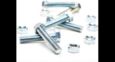 Metaalschroef en moer cilinderkop verzinkt 3 x 25 mm inhoud 20 stuks Homefix.