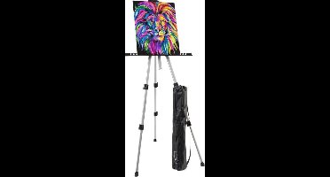 Nassau Fine Art Aluminium Schildersezel - Veldezel - Lichtgewicht - Inclusief Duurzame Draagtas met Verstelbare Schouderband - Max Doekhoogte: 84cm - Telescopische Poten - Voor Kinderen en Volwassenen