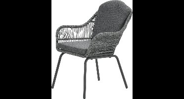 Garden Impressions Triton dining stoel - rope light grey - carbon black/ mystic grey