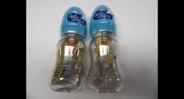 bebe confort, 2 pack , klein zuigfles , pvc , 2x  120 ml ,  huisje  blauw