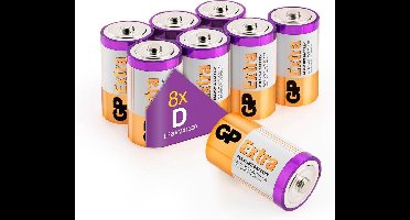 GP Extra Alkaline batterijen D Mono LR20 batterij 1.5V - 8 stuks D batterijen