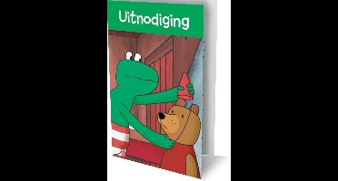 Kikker - 6 Dubbele Uitnodigingen Met Envelop – Ik Geef Een Feestje!