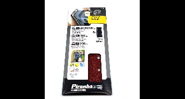 Piranha Schuurstroken voor schuurmachine - 93 x 230 mm- Korrel 40,60,100,150 en 220 - Hout, kunststof, metaal - Bosch, Festo, Metabo, Skil - 5 stuks