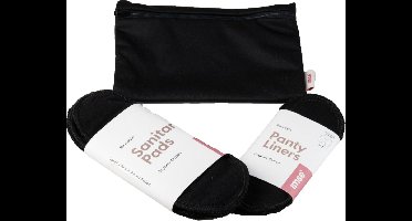 Imse Starterskit Maandverband - Zwart - Zonder Sluiting - Herbruikbaar - Milieuvriendelijk - Eco-friendly wetbag