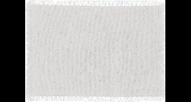 Secret de Gourmet Maha Placemat katoen met franjes - Set van 4 stuks - 45x30cm - Wit