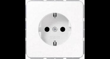 Jung CD1520BFWW Wandcontactdoos met randaarde Inzetstuk 1-voudig Alpine-wit