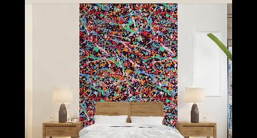Behang - Fotobehang Spat - Abstract - Waterverf - Multi - Breedte 140 cm x hoogte 220 cm