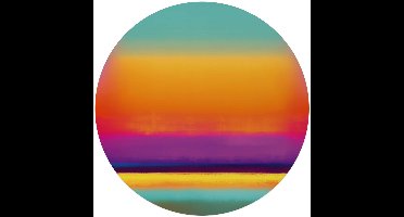 Glasschilderij Kleurrijke horizon - Ø 70 - Glas - REINDERS