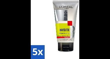 5 x L'Oréal Paris - Studio Line Invisi Fix 24h Clear & Clean - Wax - Super Sterke Fixatie - 150 ml - Voordeelverpakking - 5 stuks