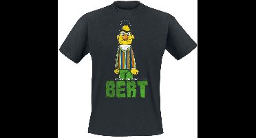Sesame Street Bert Heren T-shirt - zwart - 4XL