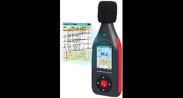 DailySupplies® Professionele Decibelmeter - DB Meter - Geluidsmeter - Zwart met rood