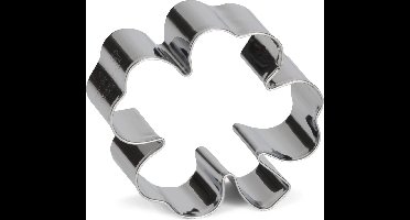 uitsteekvorm Klaverblad 6 cm RVS zilver