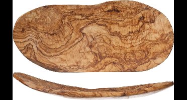 Cosy & Trendy Fruitschaal - Olijfhout - Plat - Ovaal - 33-38 cm