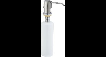Wiesbaden Inbouw Zeeppompje Kunststof Fles 250 ml. - Geborsteld Staal