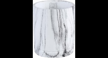 PTMD Bloempot Marmy - 17x17x20 cm - Cement - Wit