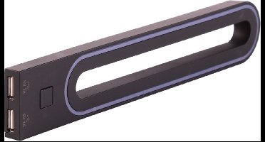 Wandlamp LED 12V/3W Zwart incl. 2x USB