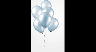 Ballonnen metallic lichtblauw - 30 cm - 50 stuks