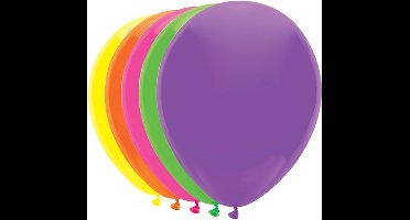 Ballonnen neon mixed - 25 cm - 100 stuks