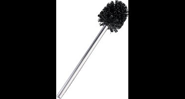 WENKO Vervangborstel met mat RVS steel, lengte 35cm, borstelkop Ø 8cm - Toiletborstel - WC Borstel los - Losse toiletborstel