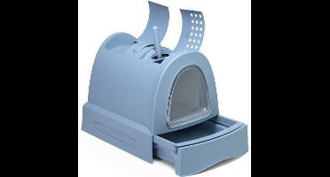 Imac Zuma - Kattenbak - Met schuiflade - Blauw -  56 x 40 x 42,5 cm